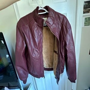 Maroon Leather Jacket